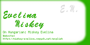 evelina miskey business card